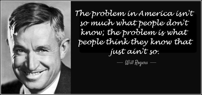 Will Rogers - The problem in America